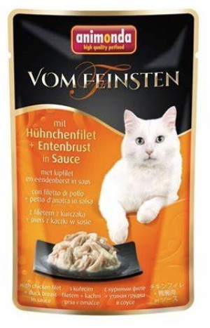 ANIMONDA Cat Vom Feinsten Adult z filetem kurczaka i z piersią z kaczki w sosie 50g (saszetka)
