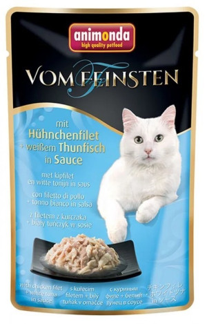 ANIMONDA Cat Vom Feinsten Adult z filetem kurczaka i tuńczykiem w sosie 50g (saszetka)