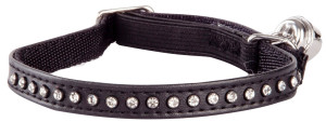 DINGO Obroża Glamour dla kota 1,0x29cm czarna