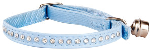 DINGO Obroża Glamour dla kota 1,0 x 29 cm błękitna