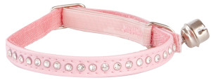 DINGO Obroża Glamour dla kota 1,0 x 29 cm różowa
