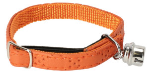 DINGO Obroża dla kota Elegance 1 x 29 cm - pomarańczowa