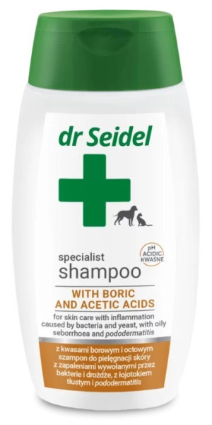 DR SEIDEL Szampon z Kwasami Borowym i Octowym 220 ml