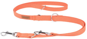 AMIPLAY Smycz regulowana 6 in 1 Cotton - Pomarańczowa L