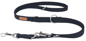 AMIPLAY Smycz regulowana 6 in 1 Cotton - Czarna S