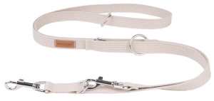 AMIPLAY Smycz regulowana 6 in 1 Cotton - Beżowa S