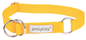 AMIPLAY Obroża półzaciskowa Samba - Żółta M