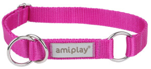 AMIPLAY Obroża półzaciskowa Samba - Różowa M