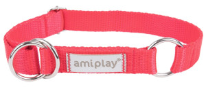 AMIPLAY Obroża półzaciskowa Samba - Czerwona M