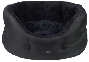 AMIPLAY Legowisko Colosseum Aspen - Czarne S (47 x 40 x 21 cm)