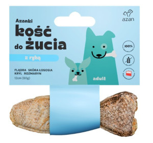AZANKI Kość z flądrą w skórze łososia 12 cm