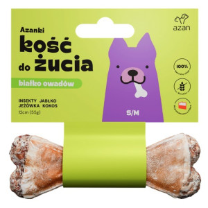 AZANKI Kość z insektami, jabłkiem, jeżówką i kokosem 12 cm