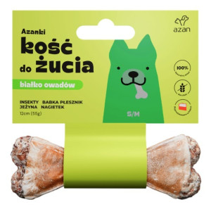 AZANKI Kość z insektami, babką płesznik, jeżyną i nagietkiem 17 cm