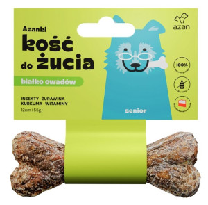 AZANKI Kość z insektami z dodatkiem witamin SENIOR 12 cm