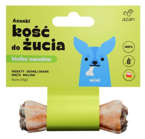 AZANKI Kość z insektami i miętą MINI 10 cm
