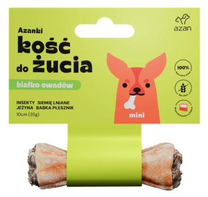 AZANKI Kość z insektami i siemieniem lnianym MINI 10 cm