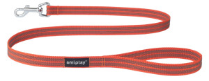 AMIPLAY Smycz Rubber 120 cm - Pomarańczowa S-M