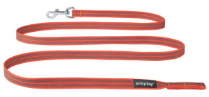 AMIPLAY Smycz treningowa bez rączki Rubber 200 cm - Pomarańczowa S-M