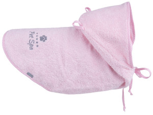 AMIPLAY Spa Pelerynka kąpielowa dla psa - Różowa 25 cm