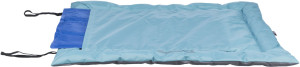 TRIXIE Samoa Classic koc podróżny z kieszenią na matę chłodzącą 120 x 80 cm - niebieski / szary
