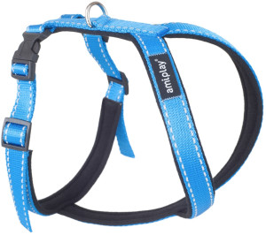 AMIPLAY Szelki regulowane Grand Soft Reflective - Niebieskie XS