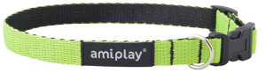 AMIPLAY Obroża regulowana Twist - Zielona M (25-40 x 1,5cm)