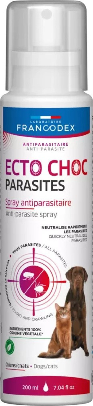 FRANCODEX Spray przeciwpasożytniczy Ecto Choc Parasites dla psów i kotów 200 ml