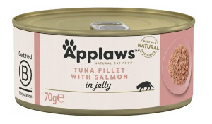 APPLAWS Cat Tuńczyk z łososiem w galaretce 70g (puszka)