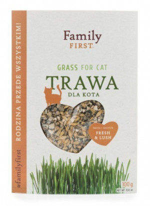 FAMILY FIRST Trawa dla kota w pojemniku 100g