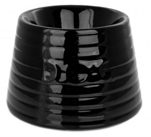 BARRY KING Miska ceramiczna dla psa rasy długouche 13 x 11 x 10 cm  - czarna