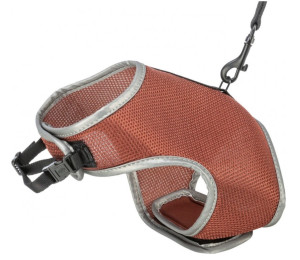 TRIXIE Miękkie szelki ze smyczą dla kota 24–42 cm 1.20 m - rdzawe