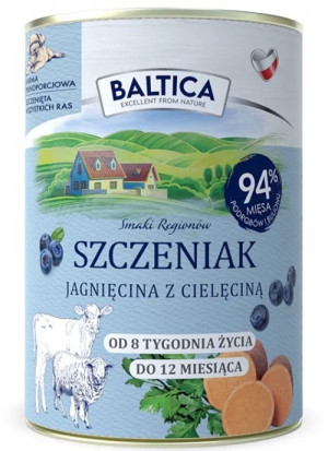 BALTICA SMAKI REGIONÓW Szczeniak Jagnięcina z cielęciną 400g