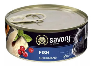 SAVORY Cat Adult Fish 100g (puszka)