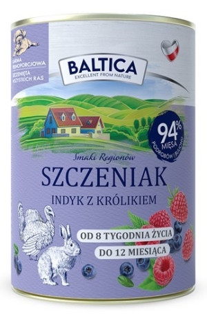 BALTICA SMAKI REGIONÓW Szczeniak Indyk-Królik 400g