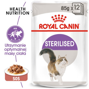 ROYAL CANIN Sterilised Gravy karma mokra w sosie dla kotów dorosłych, sterylizowanych 85g