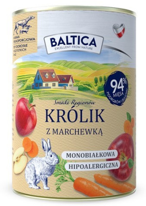 BALTICA SMAKI REGIONÓW Królik z marchewką 400g