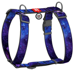 WAUDOG Nylon szelki anatomiczne w kształcie litery H z QR-paszportem  wzór NASA21 XL