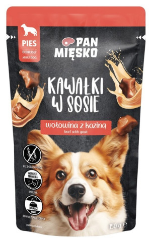 PAN MIĘSKO PIES Kawałki w sosie Wołowina z koziną 150g