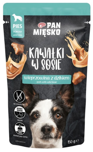 PAN MIĘSKO PIES Kawałki w sosie Wieprzowina z dzikiem 150g