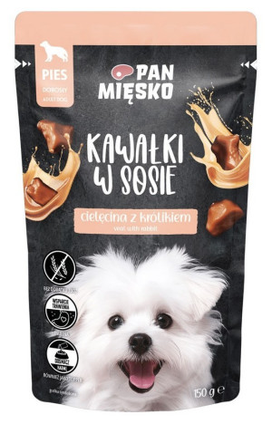 PAN MIĘSKO PIES Kawałki w sosie Cielęcina z królikiem 150g