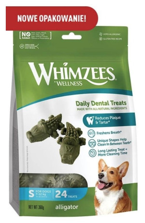 WHIMZEES Gryzaki dentystyczne Aligator S 24 szt.