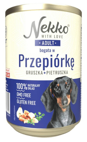 NEKKO Adult przepiórka z gruszką i pietruszką (puszka) 400g