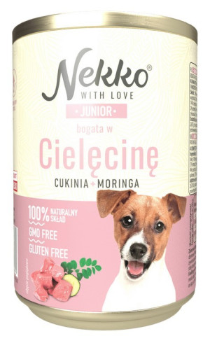 NEKKO Junior Cielęcina, cukinia i moringa (puszka) 400g
