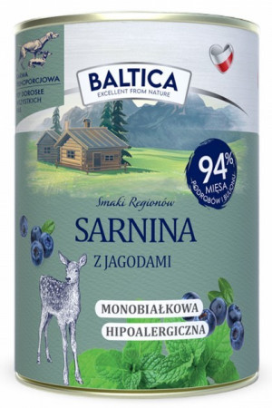 BALTICA SMAKI REGIONÓW Sarnina z jagodami - puszka 400g