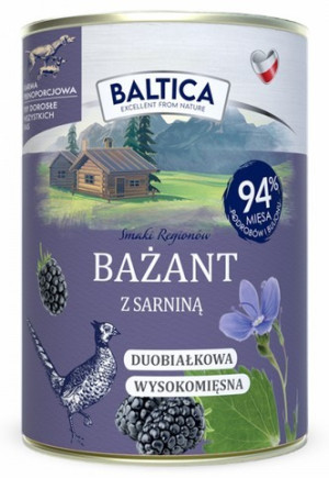 BALTICA SMAKI REGIONÓW Bażant z sarniną - puszka 400g