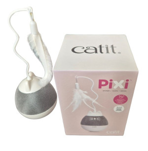 CATIT Pixi Spinner 8,5 x 24 cm - zabawka karmiąca z piórkiem dla kota