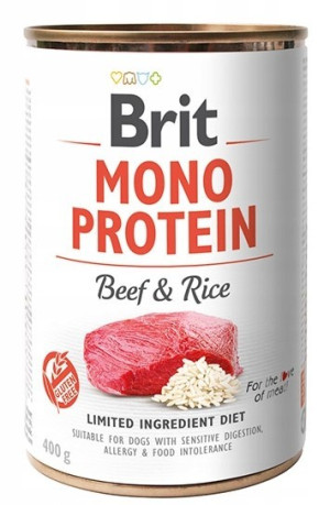 BRIT Mono Protein Beef and Rice 12x 400g (puszka)