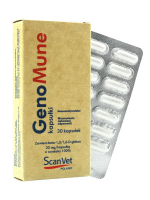 SCANVET Genomune - odporność psa i kota 20mg 30 kaps.