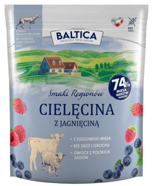 BALTICA SMAKI REGIONÓW Cielęcina z jagnięciną dla dużych psów 12 kg