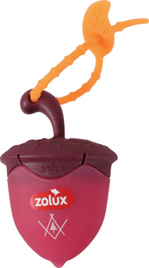 ZOLUX BIVOUAK Świecąca zawieszka orzech na USB do obroży dla psa - czerwona